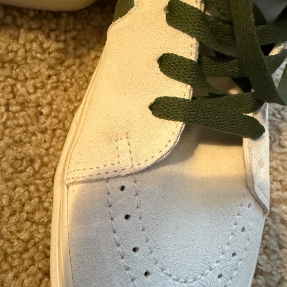 Vans White and Green High-Top Sneakers - Picture 6 of 12